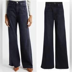 Veronica Beard Kasey Mid Rise Wide Leg Jean Ash Onyx NWT